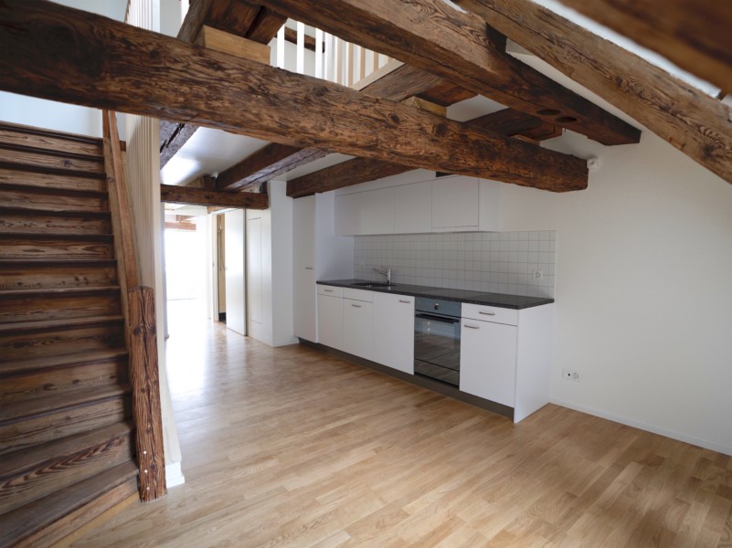 Umbau Altstadthaus Baden
Küche Dachwohnung Umbau Altstadthaus Baden