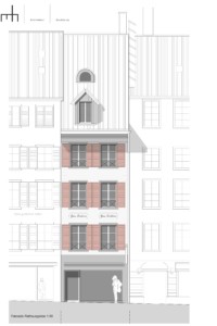 Hauptfassade Rathausgasse Umbau Altstadthaus Baden