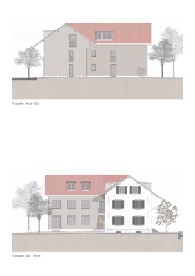 Fassaden Studie Aus- und Anbau Oberrohrdorf