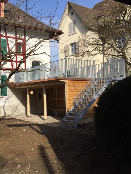 Gemeinschaftsterrasse Umbau Riegelhaus Wettingen