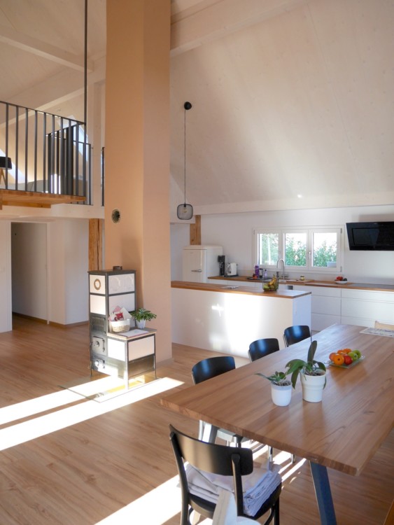 Wohnhalle Umbau Bauernhaus Lengnau