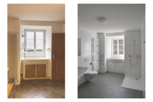 Küche zu Bad Altbau Badsanierung Wettingen neu