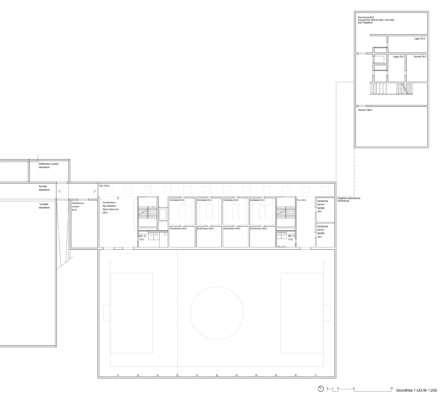 Grundriss Turnhalle Wettbewerb Erweiterung Kantonsschule Baden Turnhalle Grundriss