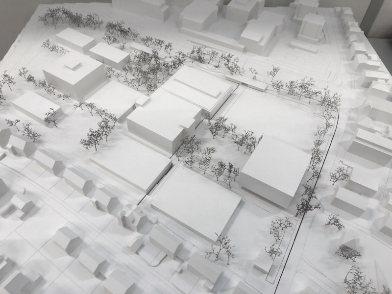 Modell / Wege und Plätze Modellbau Erweiterung Kantonsschule Baden