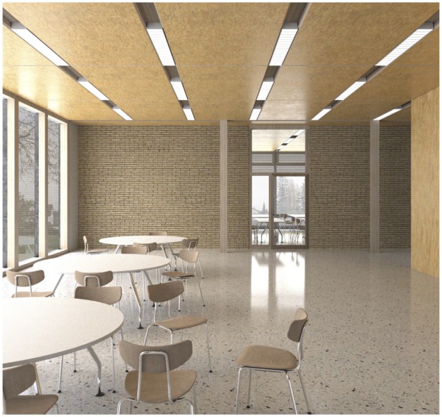 Visualisierung Innenraum Wettbewerb Erweiterung Kantonsschule Baden Visualisierung Innenraum Schule