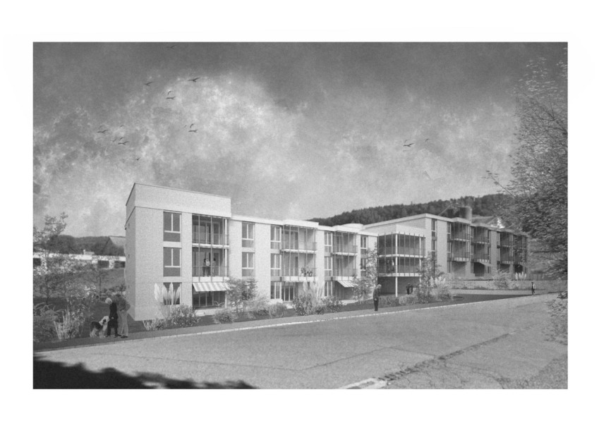 Studie Alterswohnungen Remetschwil Studie WBW Wettbewerb Schrebergarten