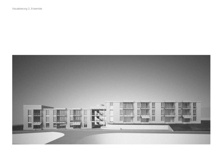 Alterswohnungen Remetschwil Gebäudekörper Ensemble Alterswohnungen Remetschwil Wettbewerb Studie